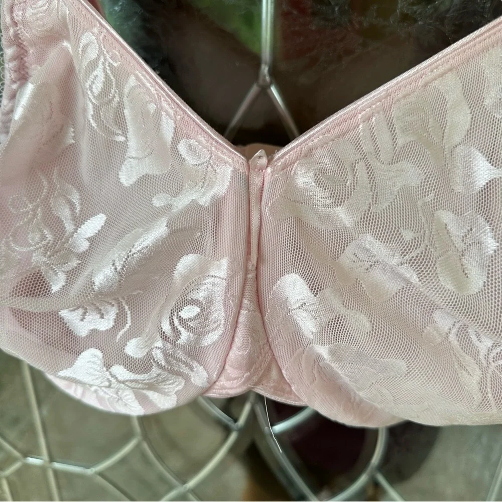 Wacoal Awareness Lace Bra 85567 Womens 34G Full Coverage Floral pink Undewire